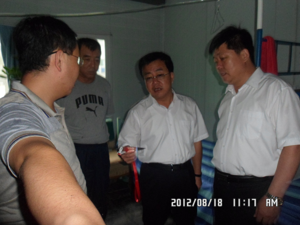 集團公司領導對施工現場進行安全隱患排查指導暨CIS視覺識別論證